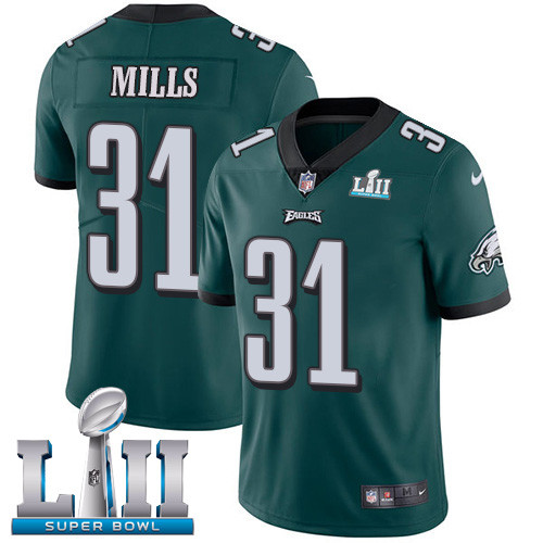  Eagles 31 Jalen Mills Green 2018 Super Bowl LII Vapor Untouchable Player Limited Jersey