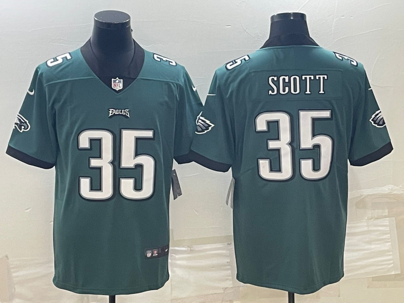 Nike Eagles 35 Boston Scott Green Vapor Limited Jersey