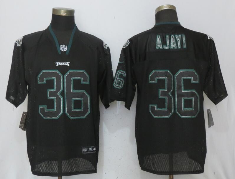  Eagles 36 Jay Ajayi Black Lights Out Elite Jersey