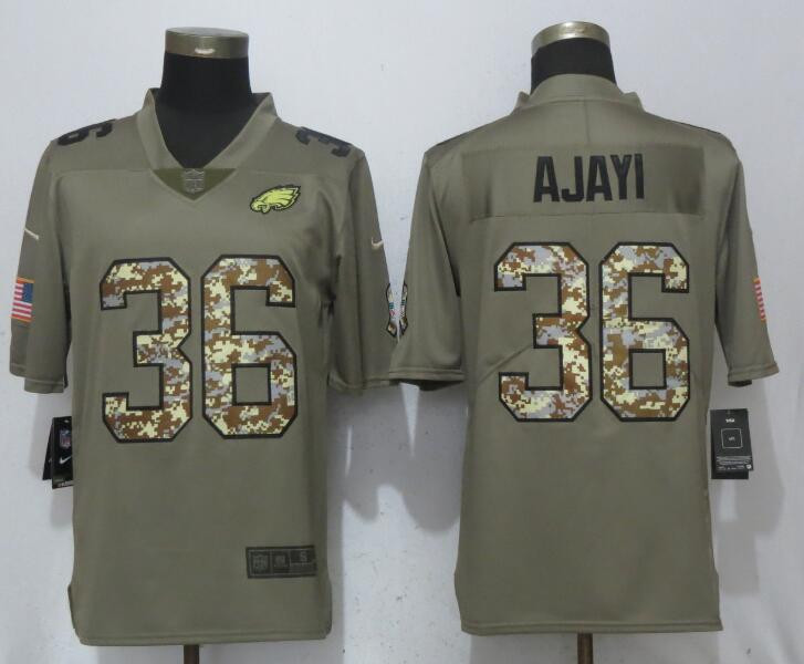  Eagles 36 Jay Ajayi Olive Camo Salute To Service Limited Jersey