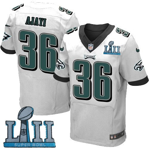  Eagles 36 Jay Ajayi White 2018 Super Bowl LII Elite Jersey