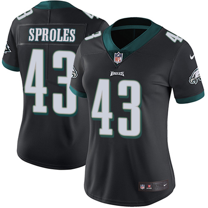  Eagles 43 Darren Sproles Black Women Vapor Untouchable Limited Jersey