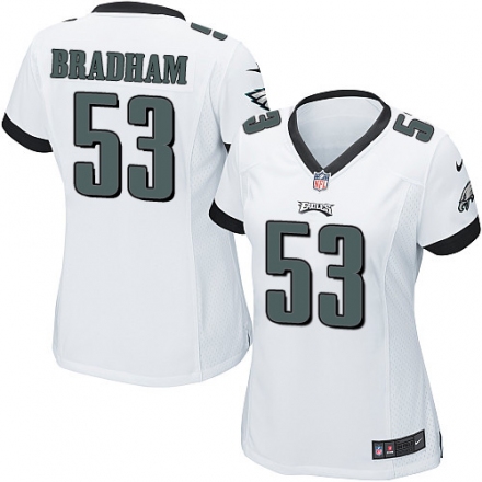  Eagles 53 Nigel Bradham White Women Game Jersey