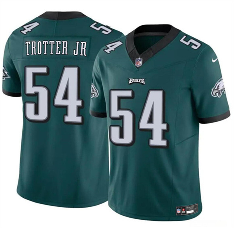Nike Eagles 54 Jeremiah Trotter Jr Green 2024 NFL Draft Vapor Limited Jersey