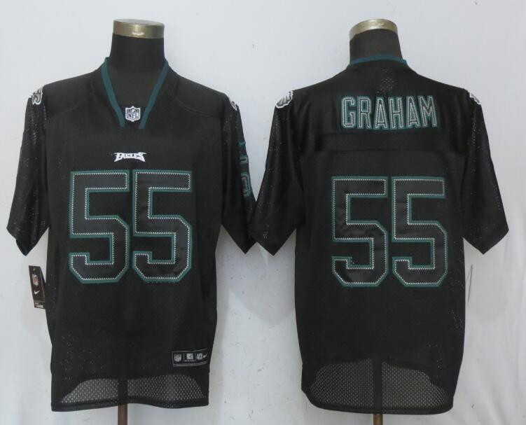  Eagles 55 Brandon Graham Black Lights Out Elite Jersey