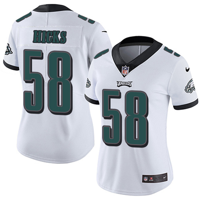  Eagles 58 Jordan Hicks White Women Vapor Untouchable Limited Jersey