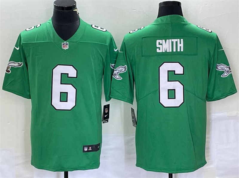 Nike Eagles 6 DeVonta Smith Green Vapor Limited Throwback Jersey