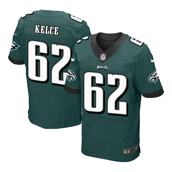  Eagles 62 Jason Kelce Green Elite Jersey