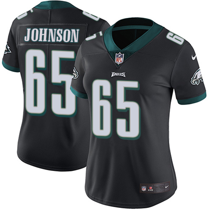  Eagles 65 Lane Johnson Black Women Vapor Untouchable Limited Jersey