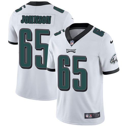  Eagles 65 Lane Johnson White Vapor Untouchable Player Limited Jersey