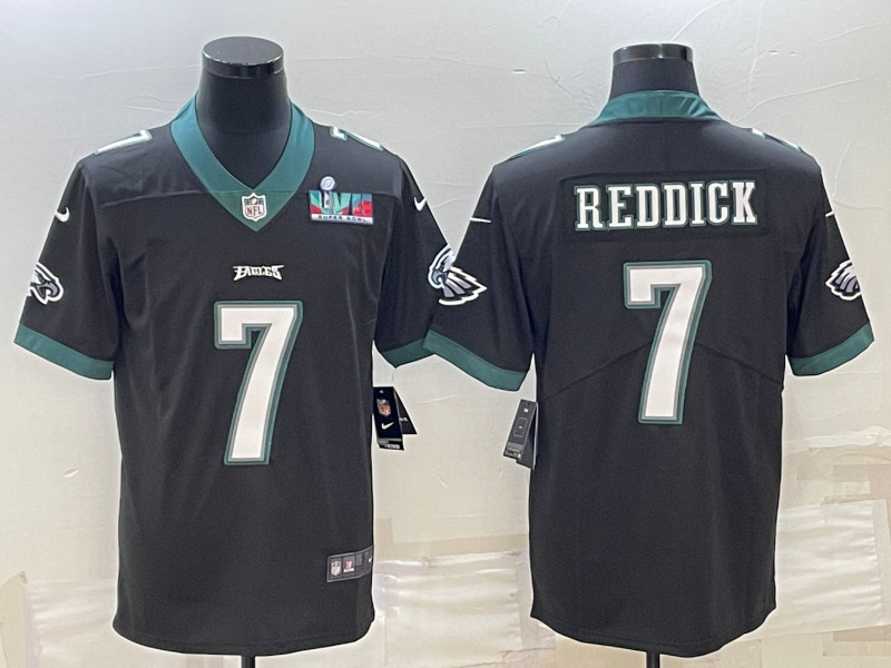 Nike Eagles 7 Haason Reddick Black 2023 Super Bowl LVII Vapor Limited Jersey