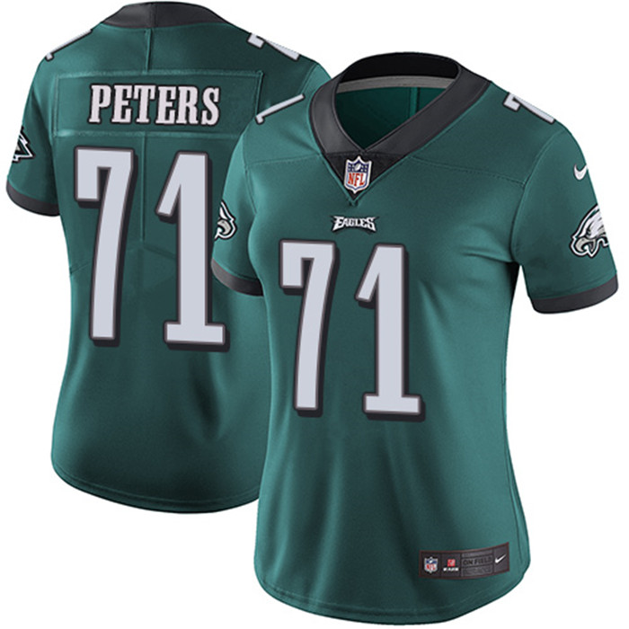  Eagles 71 Jason Peters Green Women Vapor Untouchable Limited Jersey