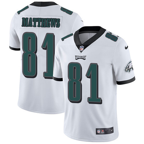  Eagles 81 Jordan Matthews White Vapor Untouchable Player Limited Jersey