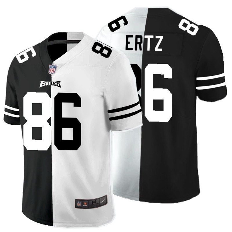 Nike Eagles 86 Zach Ertz Black And White Split Vapor Untouchable Limited Jersey