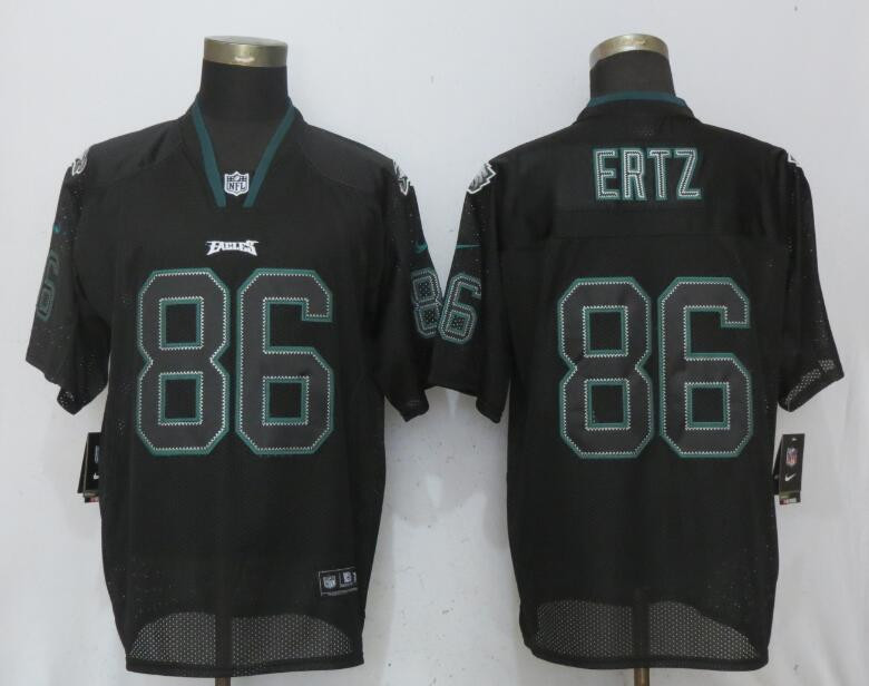  Eagles 86 Zach Ertz Black Lights Out Elite Jersey