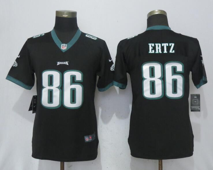  Eagles 86 Zach Ertz Black Women Vapor Untouchable Player Limited Jersey