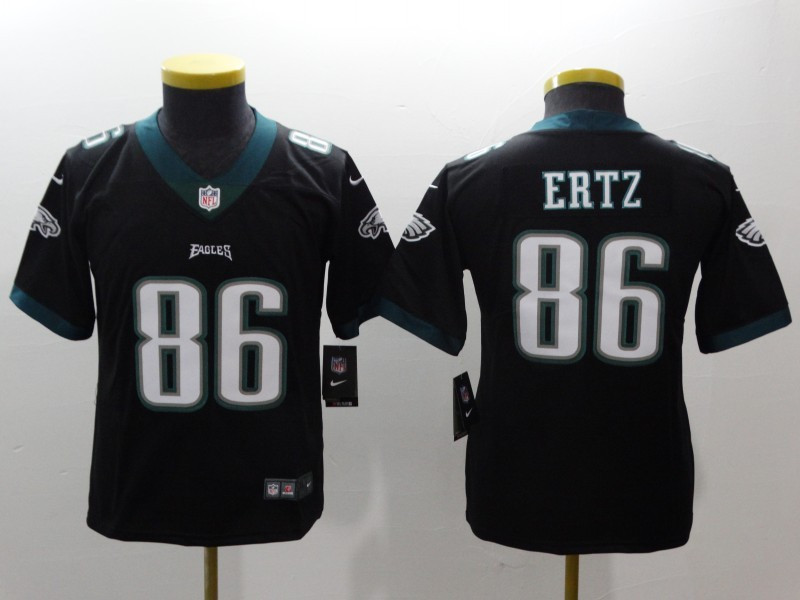 Nike Eagles 86 Zach Ertz Black Youth Vapor Untouchable Limited Jersey