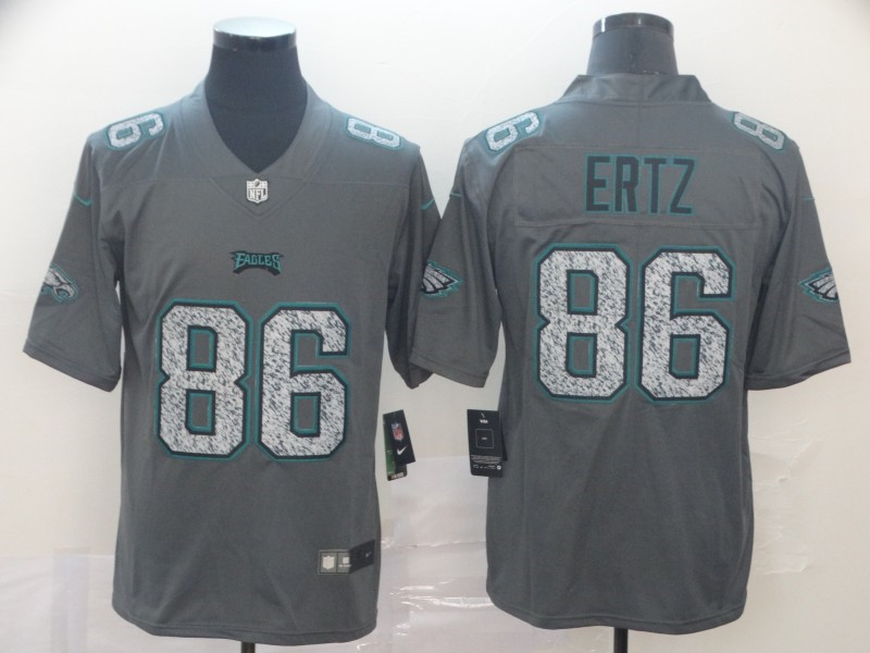 Nike Eagles 86 Zach Ertz Gray Camo Vapor Untouchable Limited Jersey