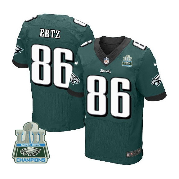  Eagles 86 Zach Ertz Green 2018 Super Bowl Champions Elite Jersey