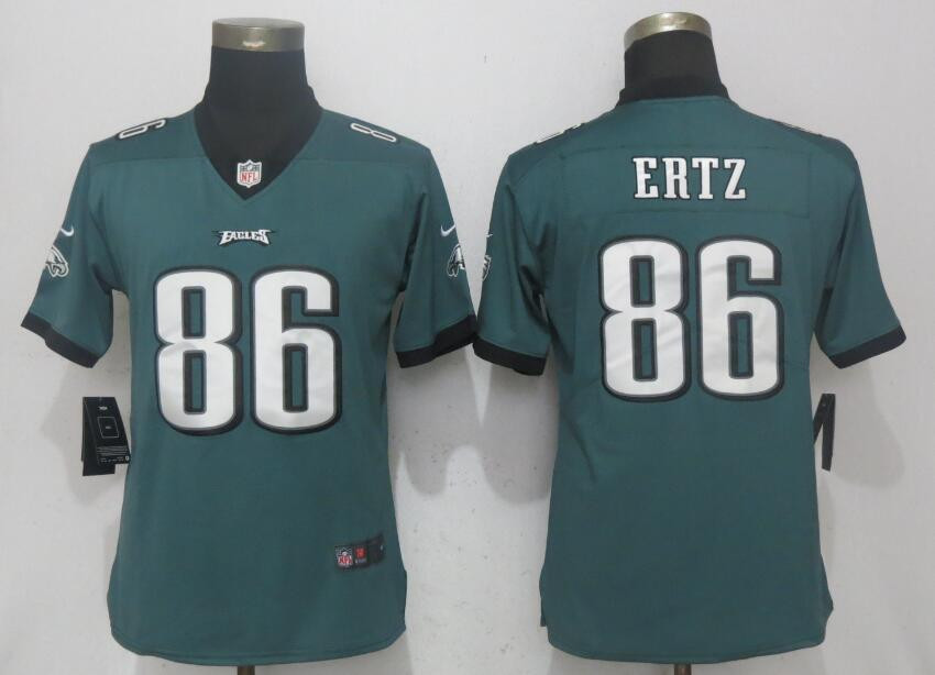  Eagles 86 Zach Ertz Green Women Vapor Untouchable Player Limited Jersey