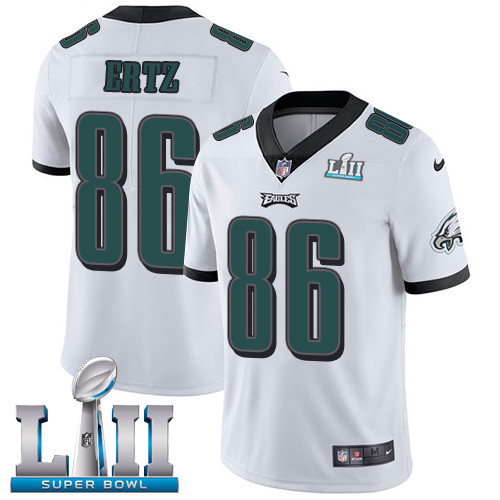  Eagles 86 Zach Ertz White 2018 Super Bowl LII Vapor Untouchable Player Limited Jersey