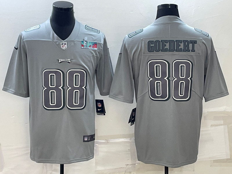 Nike Eagles 88 Dallas Goedert Gray 2023 Super Bowl LVII Atmosphere Fashion Vapor Limited Jersey