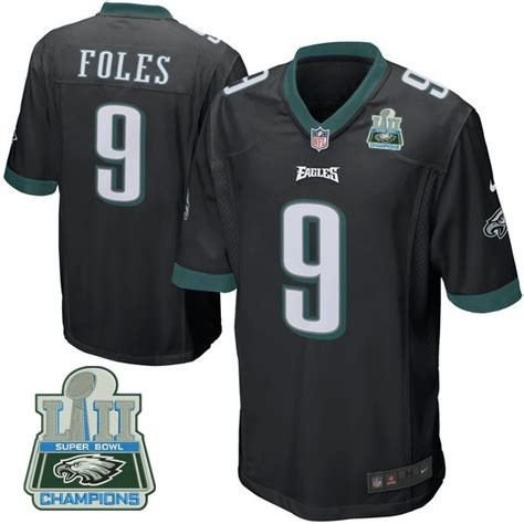  Eagles 9 Nick Foles Black Youth 2018 Super Bowl Champions Game Jersey