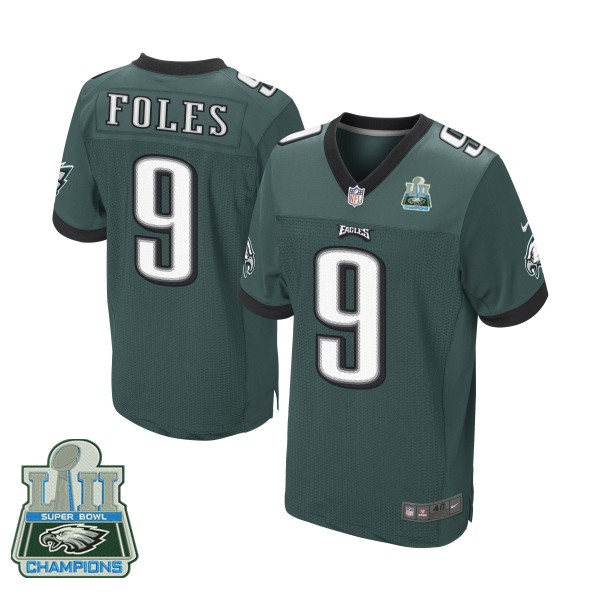  Eagles 9 Nick Foles Green 2018 Super Bowl Champions Elite Jersey