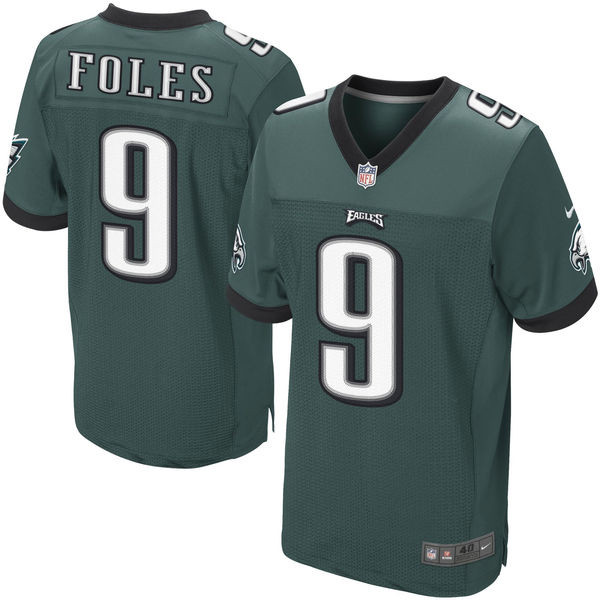  Eagles 9 Nick Foles Green Elite Jersey