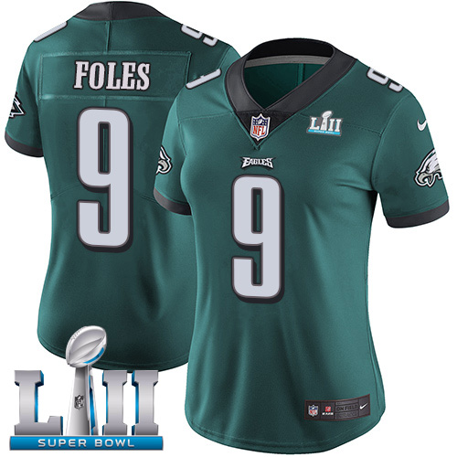  Eagles 9 Nick Foles Green Women 2018 Super Bowl LII Vapor Untouchable Player Limited Jersey