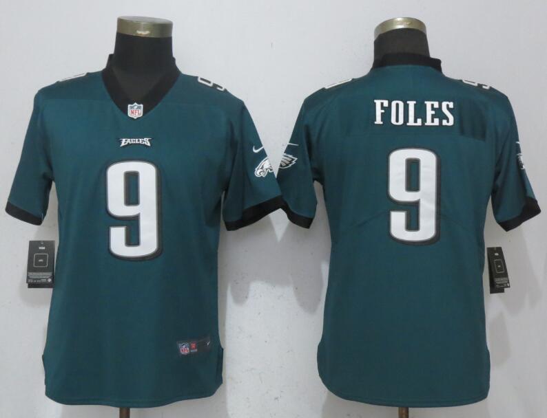  Eagles 9 Nick Foles Green Women Vapor Untouchable Player Limited Jersey