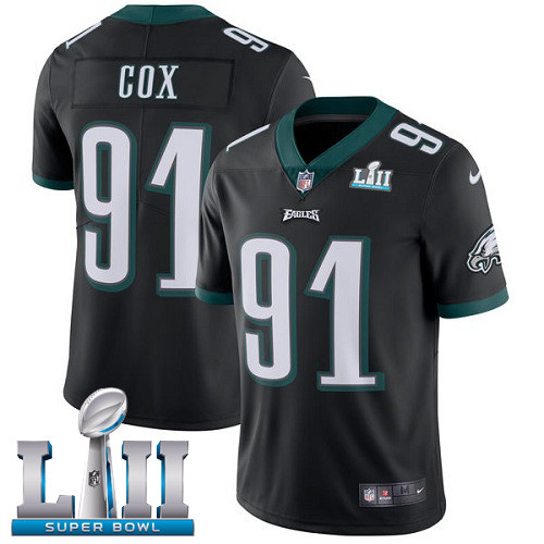  Eagles 91 Fletcher Cox Black 2018 Super Bowl LII Vapor Untouchable Player Limited Jersey