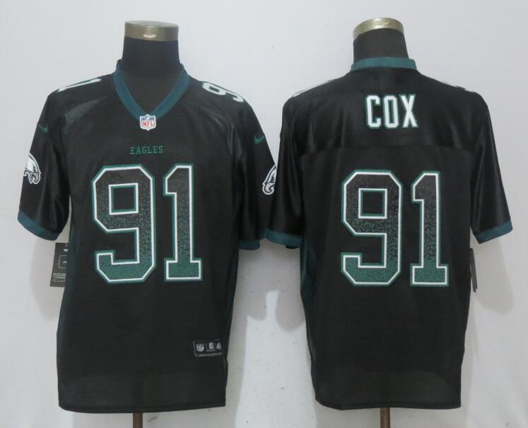  Eagles 91 Fletcher Cox Black Drift Fashion Elite Jersey