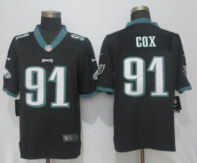  Eagles 91 Fletcher Cox Black Vapor Untouchable Player Limited Jersey