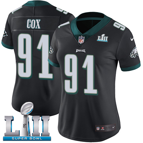  Eagles 91 Fletcher Cox Black Women 2018 Super Bowl LII Vapor Untouchable Player Limited Jersey