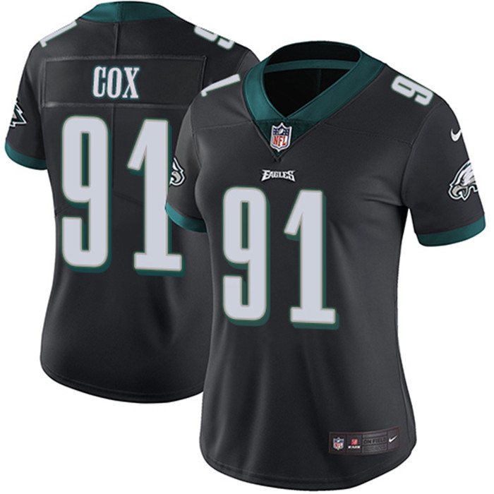  Eagles 91 Fletcher Cox Black Women Vapor Untouchable Limited Jersey