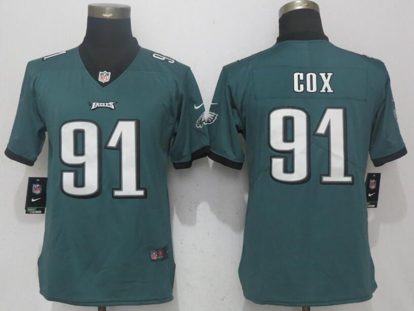  Eagles 91 Fletcher Cox Green Women Vapor Untouchable Player Limited Jersey