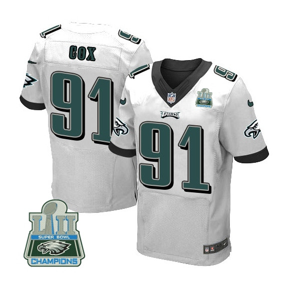  Eagles 91 Fletcher Cox White 2018 Super Bowl Champions Elite Jersey