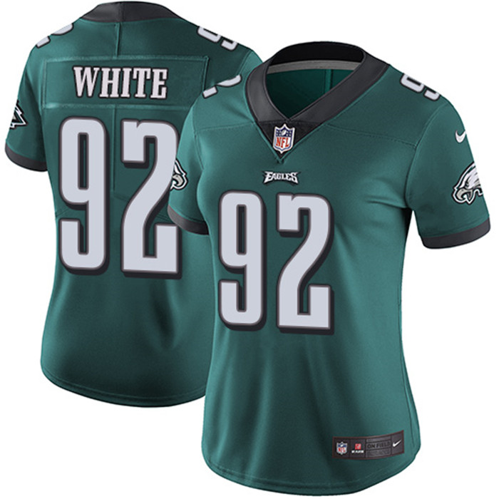  Eagles 92 Reggie White Green Women Vapor Untouchable Limited Jersey