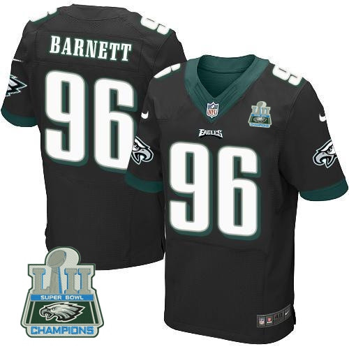  Eagles 96 Derek Barnett Black 2018 Super Bowl Champions Elite Jersey