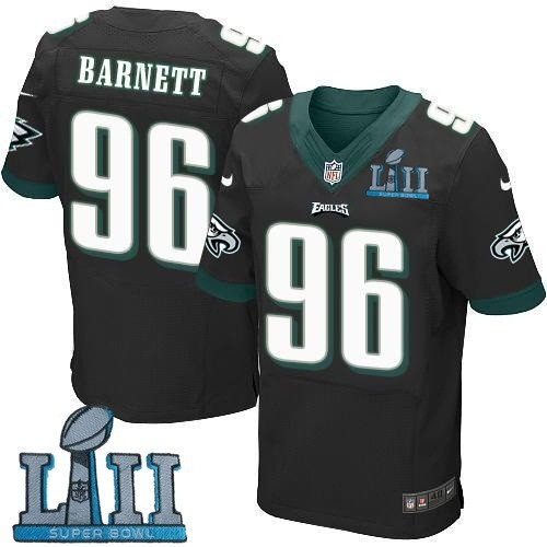  Eagles 96 Derek Barnett Black 2018 Super Bowl LII Elite Jersey