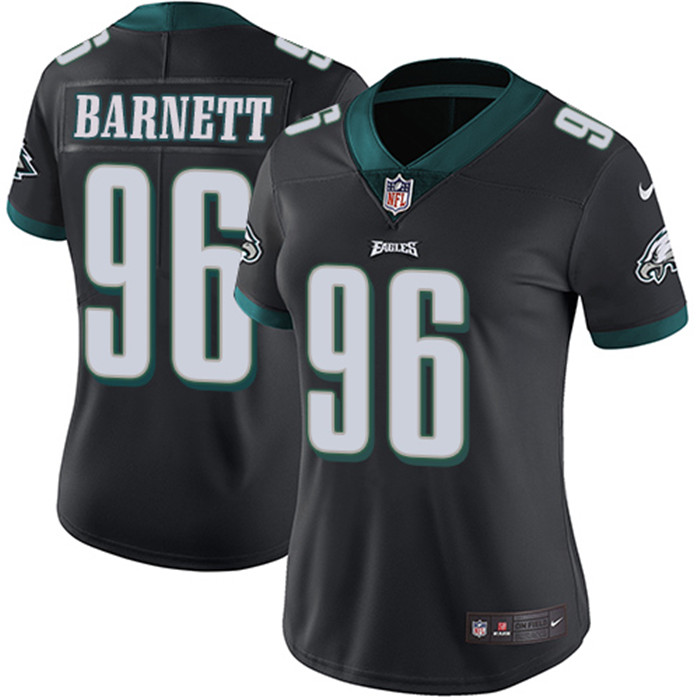  Eagles 96 Derek Barnett Black Women Vapor Untouchable Limited Jersey