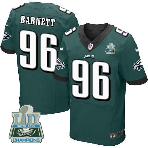  Eagles 96 Derek Barnett Green 2018 Super Bowl Champions Elite Jersey