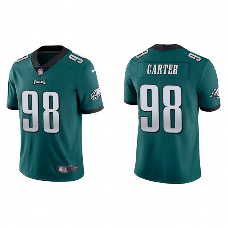 Nike Eagles 98 Jalen Carter Green 2023 NFL Draft Vapor Limited Jersey