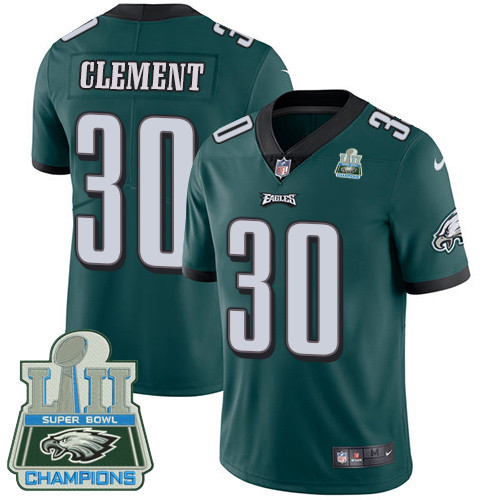  Eagles Corey Clement Green 2018 Super Bowl Champions Vapor Untouchable Player Limited Jersey