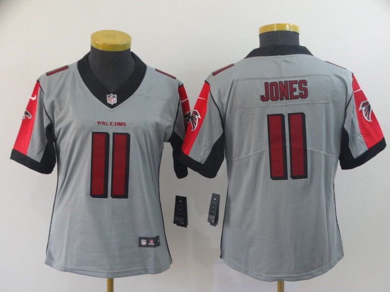 Nike Faclons 11 Julio Jones Gray Women Inverted Legend Limited Jersey