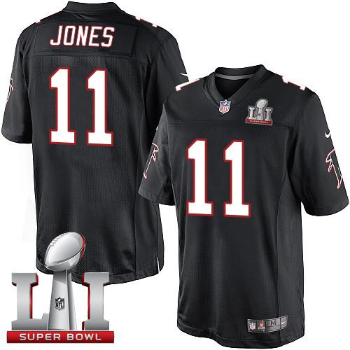  Falcons 11 Julio Jones Black Alternate Super Bowl LI 51 Men Stitched NFL Limited Jersey