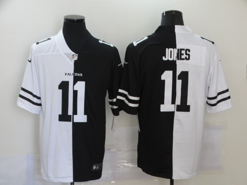 Nike Falcons 11 Julio Jones Black And White Split Vapor Untouchable Limited Jersey