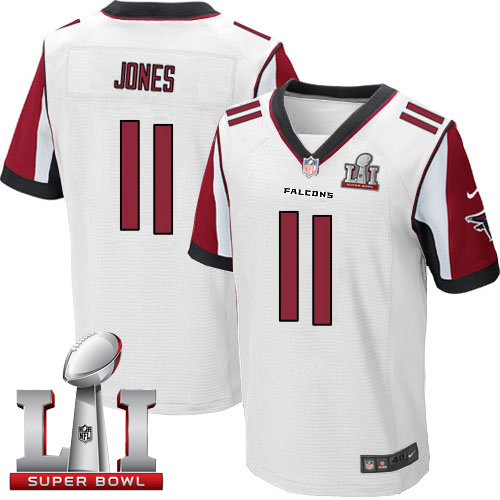  Falcons 11 Julio Jones White Super Bowl LI 51 Men Stitched NFL Elite Jersey