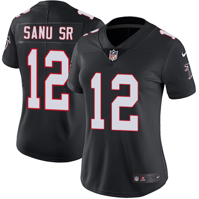  Falcons 12 Mohamed Sanu Sr Black Women Vapor Untouchable Limited Jersey